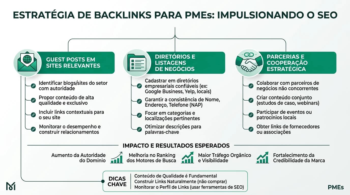 Gráfico mostrando o impacto dos backlinks no SEO