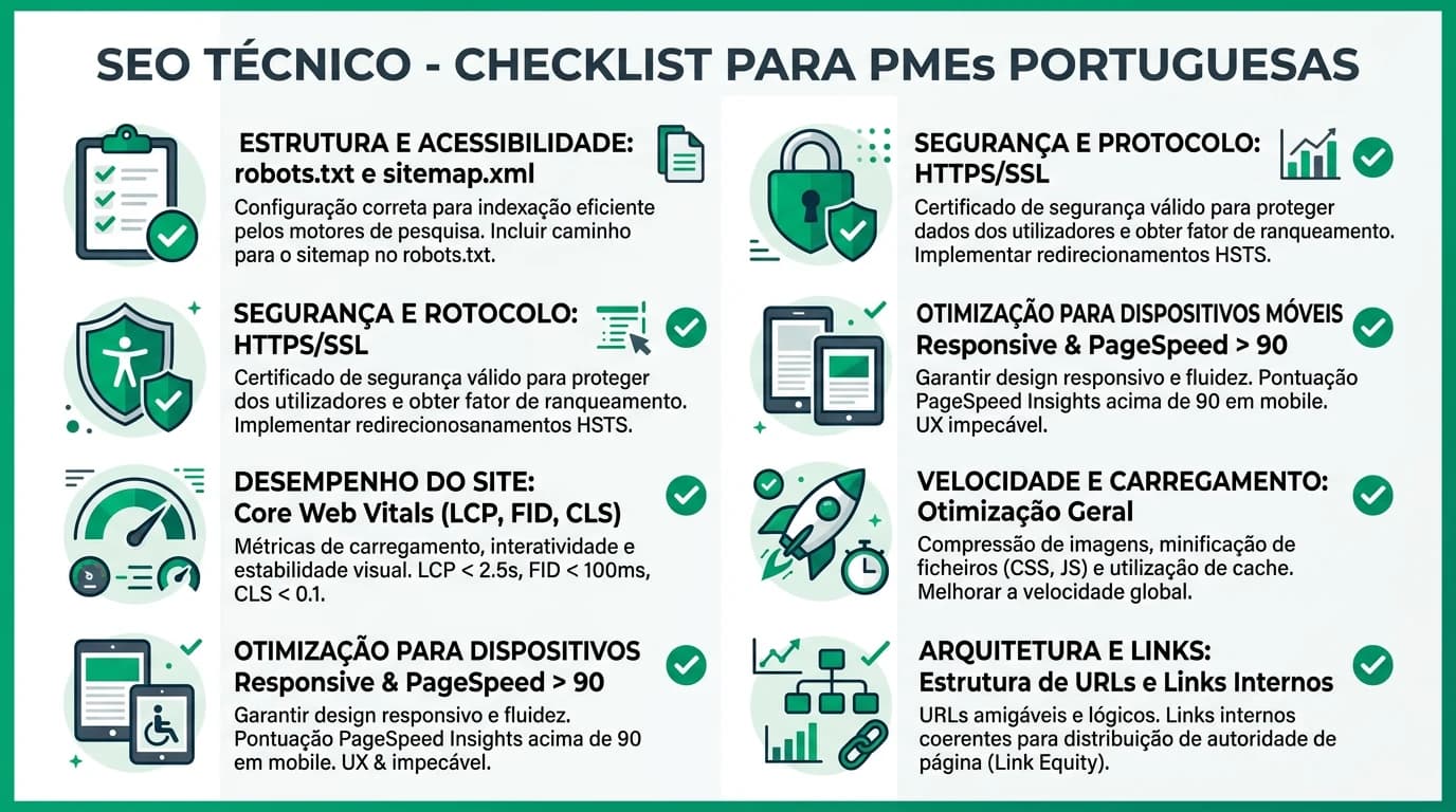 Infografia sobre SEO Técnico para PMEs em Portugal